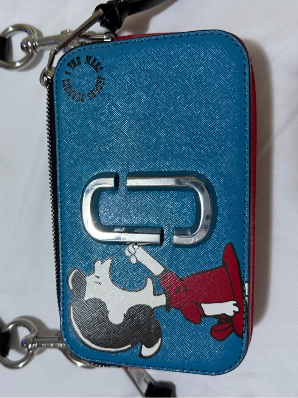 Marc Jacobs Blue & Red Lucy Graphic Snapshot Crossbody - Picture 2 of 13